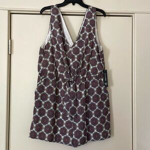 As U Wish Multicolor Shorts Romper, 1X